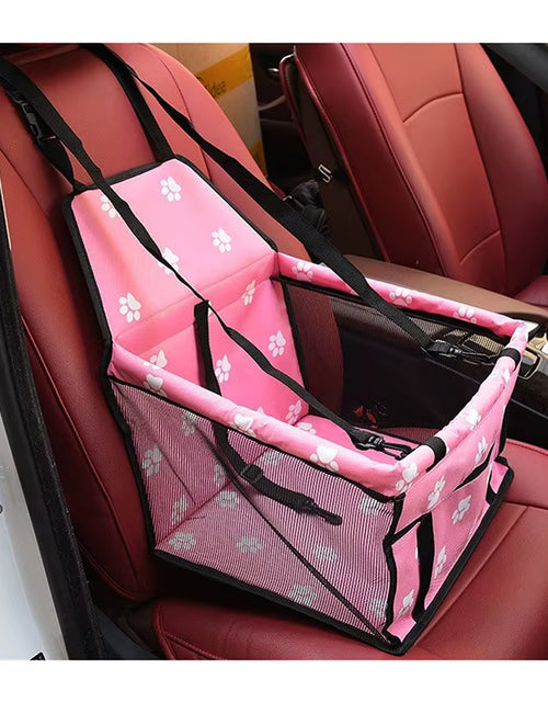 Load image into Gallery viewer, High Quality Pet Dog Car Booster Seat Pet Mesh Puppy Safety Belt Stable Foldable Travel Pet Dog Car Seat Booster Basket
