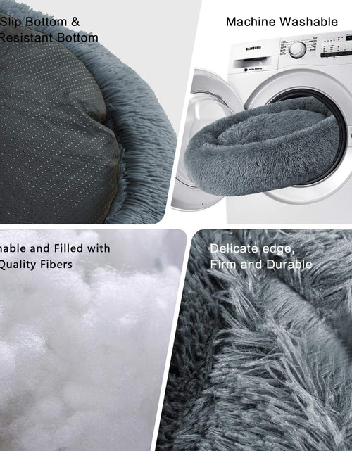 Load image into Gallery viewer, Dog Beds Calming Donut Cuddler, Puppy Dog Beds Large Dogs, Indoor Dog Calming Beds Large
