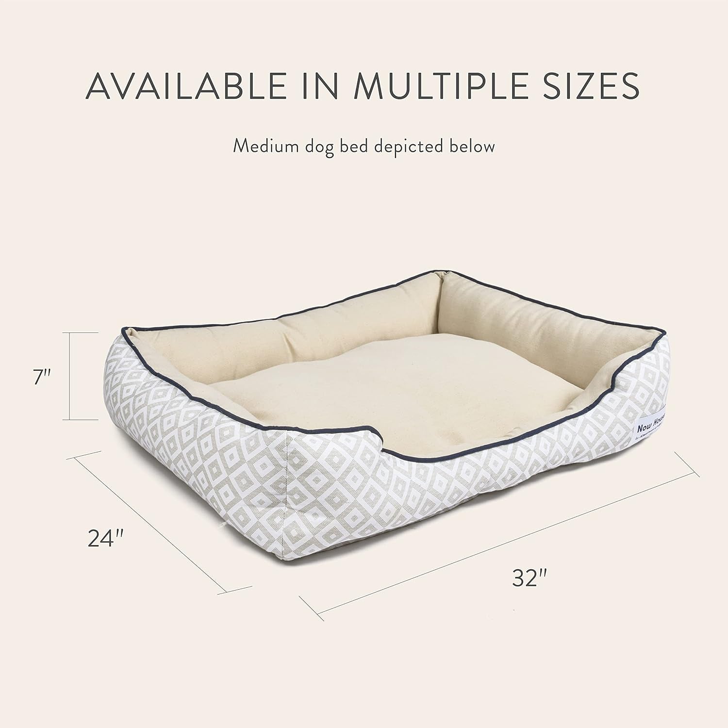 Now House for Pets by  Grey Diamond Cuddler Dog Bed, Medium Medium Dog Bed Washable Dog Bed for Medium Sized Dogs by Now House by  (FF16410)