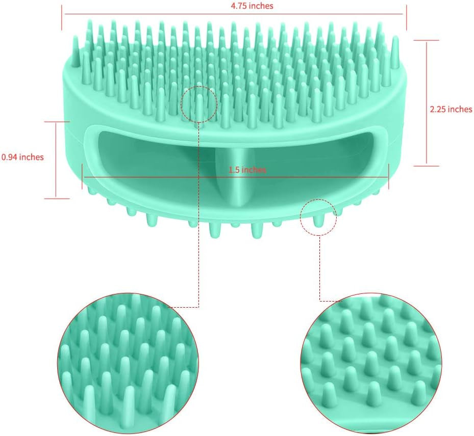 Dog Brush & Cat Brush, Soft Silicone Dog Grooming Brush, Pet Bath & Massage Brush for Cats and Dogs with Short or Long Hair, Cat Slicker Shedding Hair Brush for All Pet Sizes