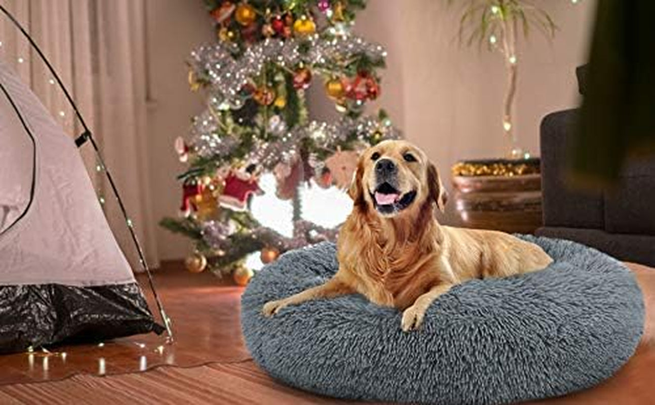 Dog Beds Calming Donut Cuddler, Puppy Dog Beds Large Dogs, Indoor Dog Calming Beds Large