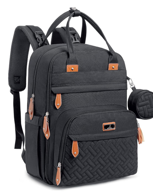 Load image into Gallery viewer, Diaper Bag Backpack - Tote - Multi Function Waterproof Diaper Bag, Travel Essentials Baby Bag with Changing Pad, Stroller Straps &amp; Pacifier Case - Unisex, Black
