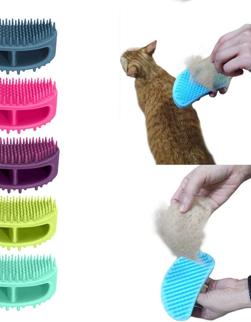 Load image into Gallery viewer, Dog Brush &amp; Cat Brush, Soft Silicone Dog Grooming Brush, Pet Bath &amp; Massage Brush for Cats and Dogs with Short or Long Hair, Cat Slicker Shedding Hair Brush for All Pet Sizes
