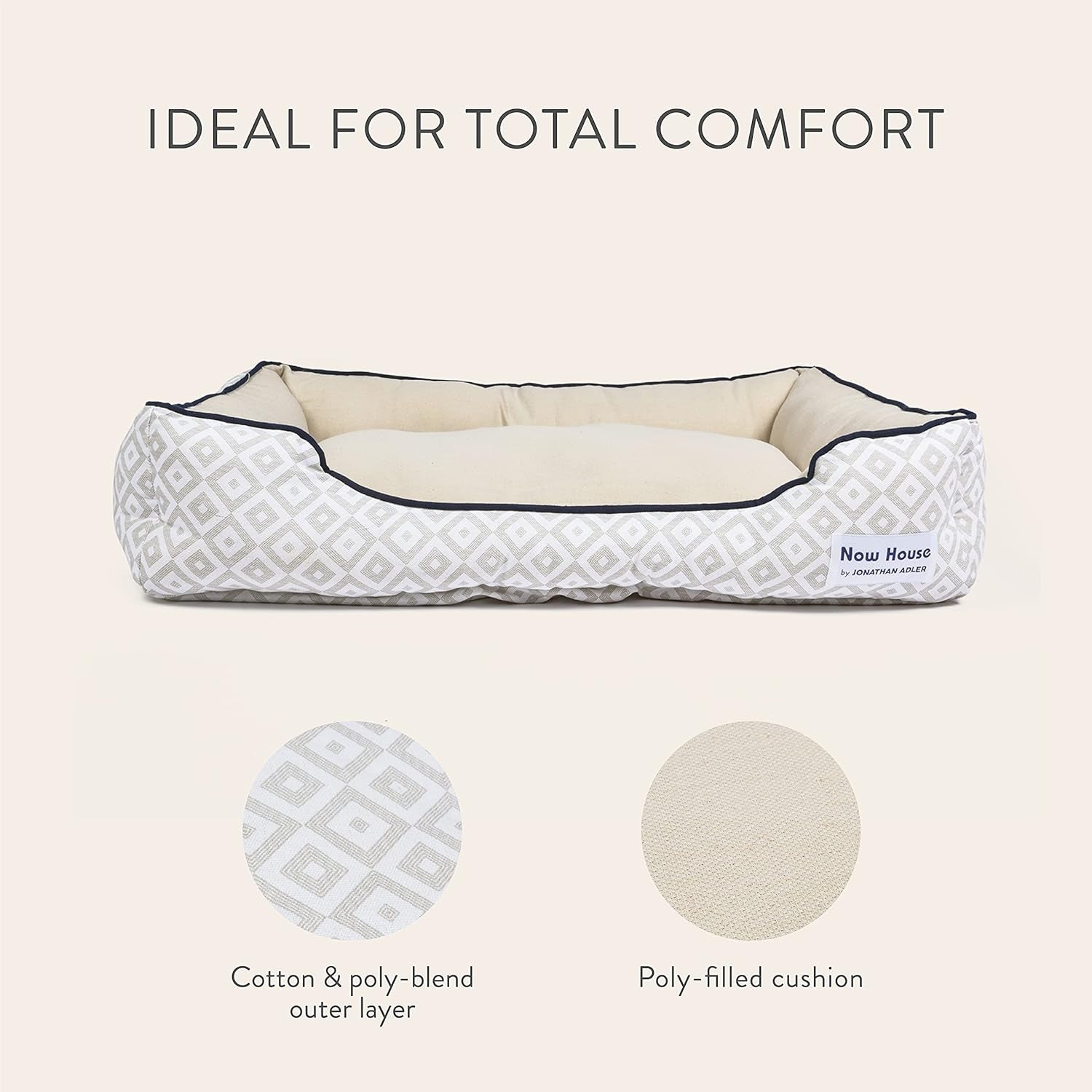 Now House for Pets by  Grey Diamond Cuddler Dog Bed, Medium Medium Dog Bed Washable Dog Bed for Medium Sized Dogs by Now House by  (FF16410)