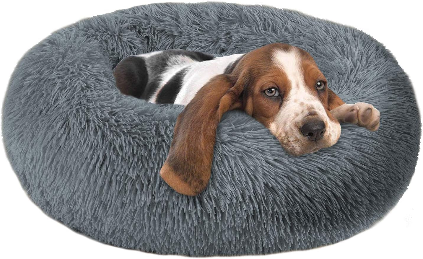 Dog Beds Calming Donut Cuddler, Puppy Dog Beds Large Dogs, Indoor Dog Calming Beds Large