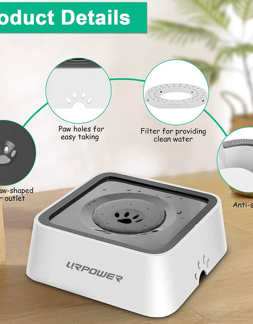 Load image into Gallery viewer, 2L Dog Water Bowl 70Oz Large Capacity No Spill Dog Bowl Cat Water Bowl with Eco-Friendly Material Slow Water Feeder Pet Water Dispenser Vehicle Carried Travel Water Bowl for Dogs, Cats &amp; Pets
