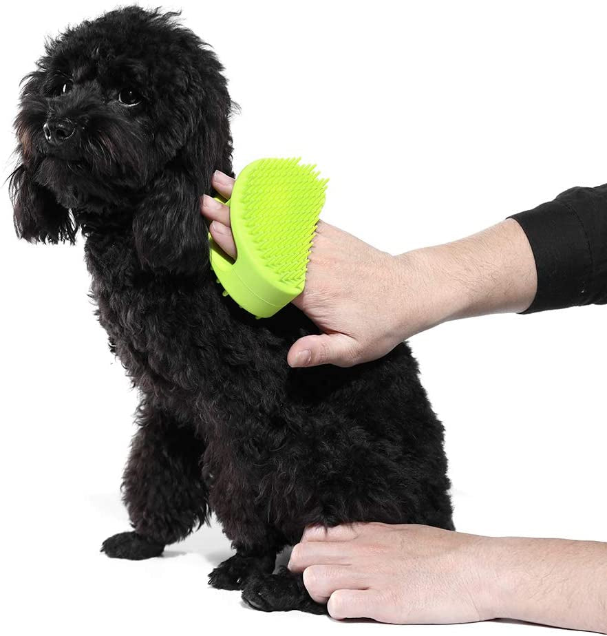 Dog Brush & Cat Brush, Soft Silicone Dog Grooming Brush, Pet Bath & Massage Brush for Cats and Dogs with Short or Long Hair, Cat Slicker Shedding Hair Brush for All Pet Sizes