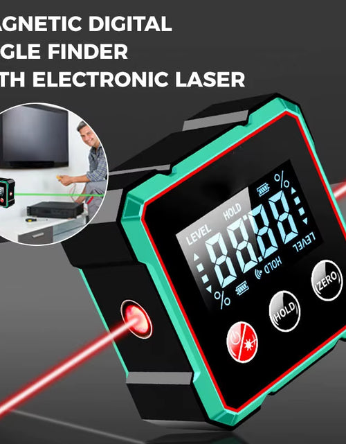 Load image into Gallery viewer, AngleMaster 360° Digital Protractor – Magnetic Laser Angle Finder with LCD Display &amp; Inclinometer
